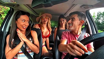 Big-tits bikini babe fucked and spanked by the lake