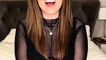 Redhead Babe Masturbates Huge Boobs in Lingerie