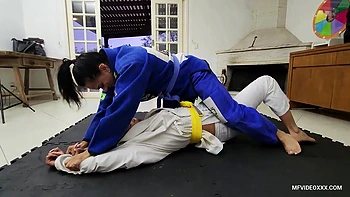 Muscle Girl Fucks Weak Latina Slave Lesbian