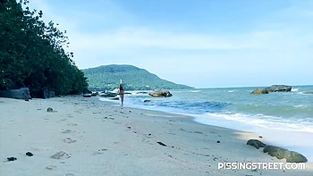 Sakura Hell's Beach Fingering and Pussy Play
