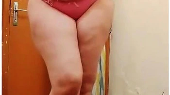 Hot Ebony BBW Bondage Casting Cumshot