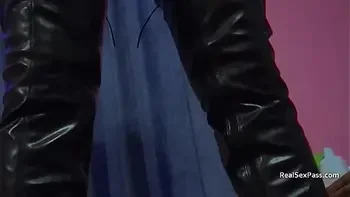 Dominant black woman controls skinny white female