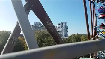 Public blowjob on the ferris wheel from shameless whore