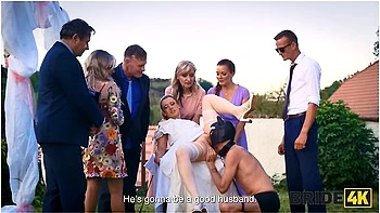 Blonde Bride With Natural Tits Gets Fucked Hard On Her Kinky Wedding