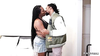 Black trans girl solo jerking, anal and hardcore blowjob