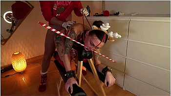 Anakatana Gets A Hardcore Christmas Painal (rough Anal Bdsm In Bondage))