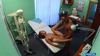 Athletic patient fucked a fake nurse in the doggy style as she likes