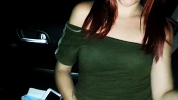 Outdoor blowjob in public