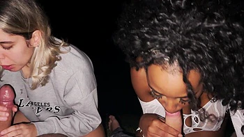 Hot foursome sex with ebony beauties and guys in pov