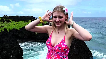 Blonde teens naughty public masturbation outdoors