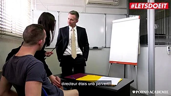 Valentina Nappi Kinky Large Butt Italian Teacher Gets Coarse Double Penetration In School Trio