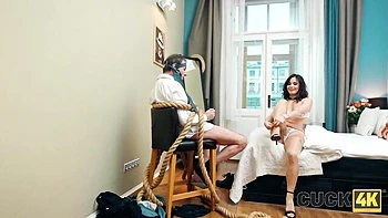 Husband watches smut with superb Lucy Mendez from Cuck 4K