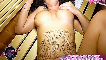 German Amateur Creampie Couple In Public Sauna