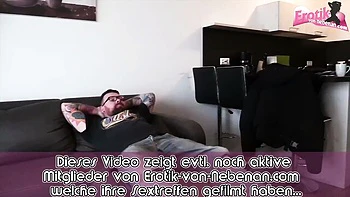 Sweet thing's cum in mouth scene